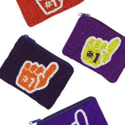 #1 Hand Seed Beaded Coin Purse | Game Day Bags