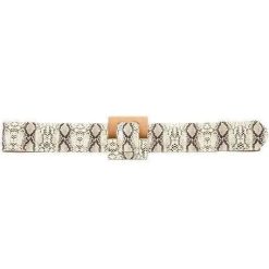 Beige Snake Skin Belt Belts